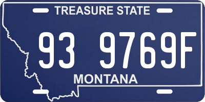 MT license plate 939769F