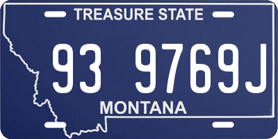 MT license plate 939769J
