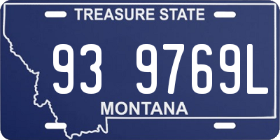 MT license plate 939769L