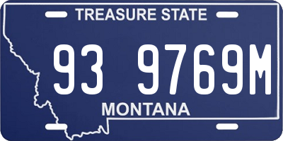 MT license plate 939769M