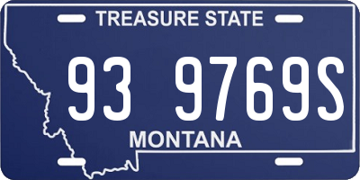 MT license plate 939769S