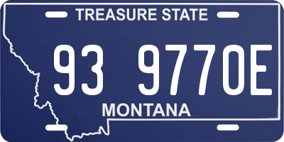 MT license plate 939770E