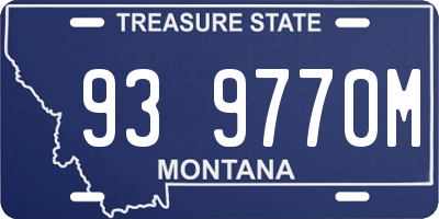 MT license plate 939770M