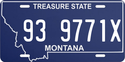 MT license plate 939771X