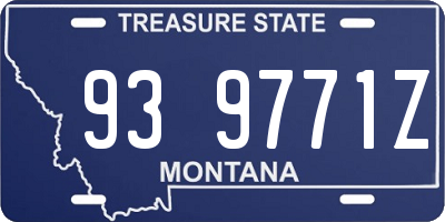 MT license plate 939771Z