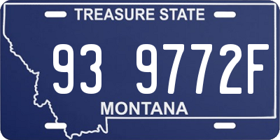 MT license plate 939772F