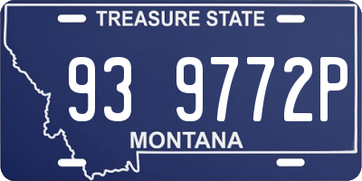 MT license plate 939772P