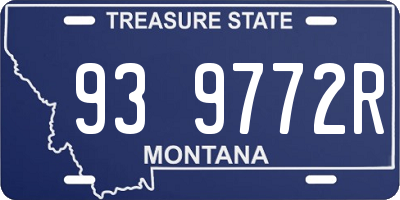 MT license plate 939772R