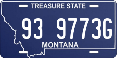 MT license plate 939773G