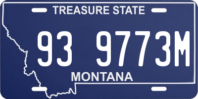 MT license plate 939773M