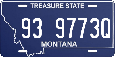 MT license plate 939773Q