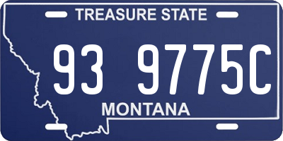 MT license plate 939775C