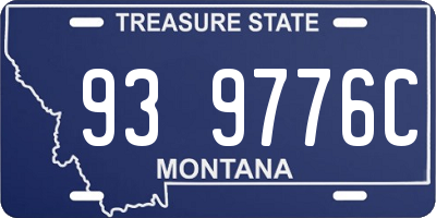 MT license plate 939776C