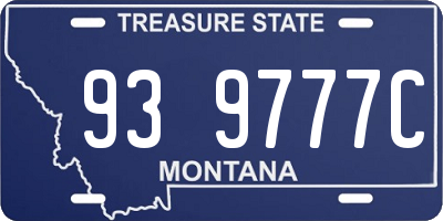 MT license plate 939777C