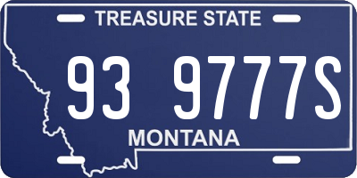 MT license plate 939777S