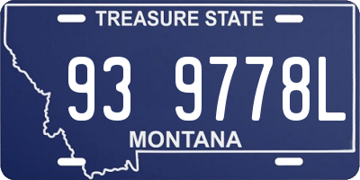 MT license plate 939778L