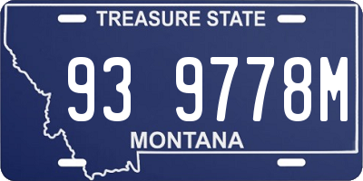 MT license plate 939778M