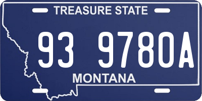 MT license plate 939780A