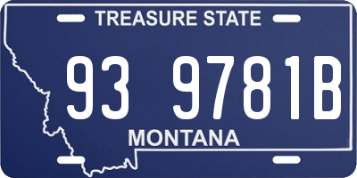 MT license plate 939781B