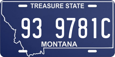 MT license plate 939781C