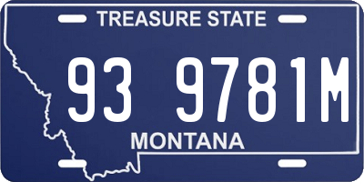 MT license plate 939781M