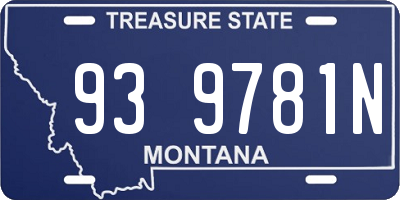 MT license plate 939781N