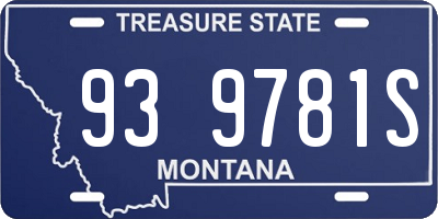 MT license plate 939781S