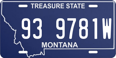 MT license plate 939781W