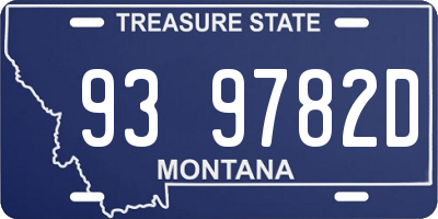 MT license plate 939782D