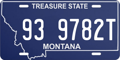 MT license plate 939782T
