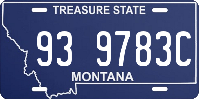 MT license plate 939783C
