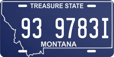 MT license plate 939783I