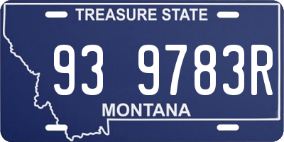 MT license plate 939783R