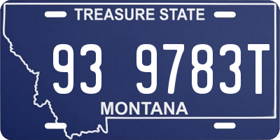 MT license plate 939783T