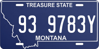MT license plate 939783Y