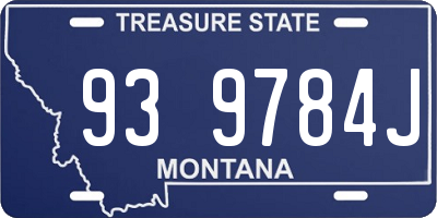 MT license plate 939784J