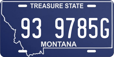 MT license plate 939785G