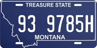 MT license plate 939785H