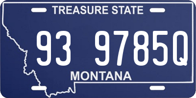 MT license plate 939785Q