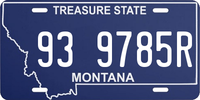 MT license plate 939785R