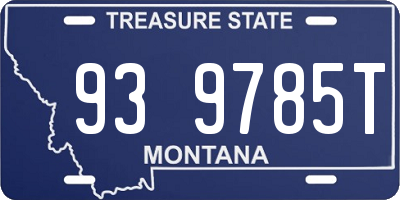 MT license plate 939785T