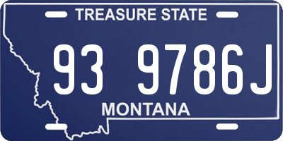 MT license plate 939786J