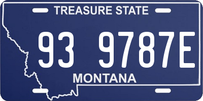 MT license plate 939787E