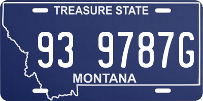 MT license plate 939787G