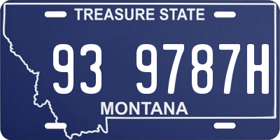 MT license plate 939787H