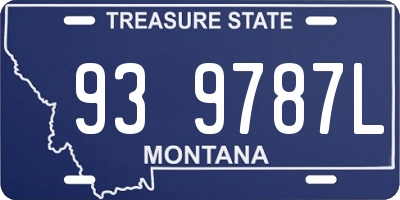 MT license plate 939787L