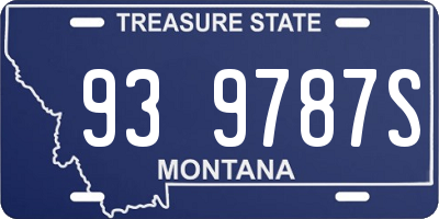 MT license plate 939787S