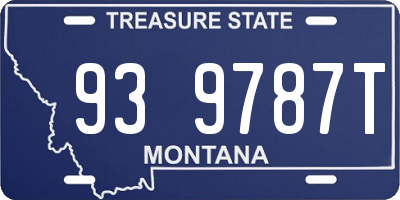 MT license plate 939787T