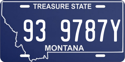 MT license plate 939787Y