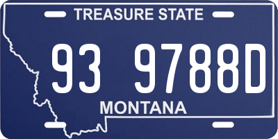 MT license plate 939788D